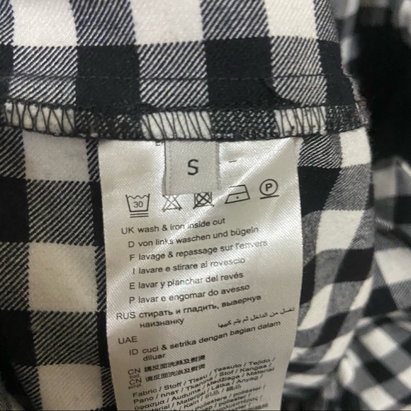 Esprit Opening Ceremony Black White Gingham Check Shirt Dress - Picture 4 of 7